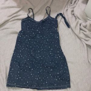 American Eagle Outifitters Grey blue polka dotted Dress